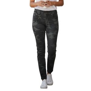 Prana Halle Camo straight Leg snap up hem pants
